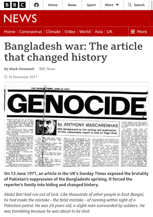 BBC News - The Article that Changed History